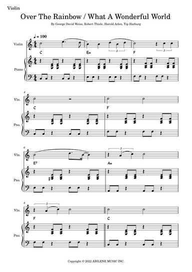 Over The Rainbow / What A Wonderful World (arr. Fabio Eduardo de Oliveira)