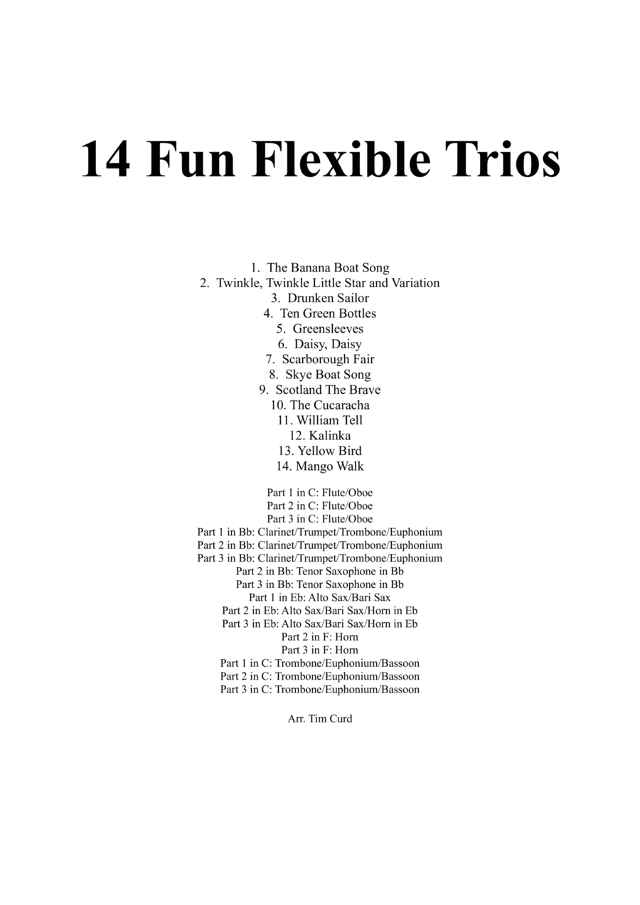 14 Fun Flexible Trios (arr. Tim Curd)