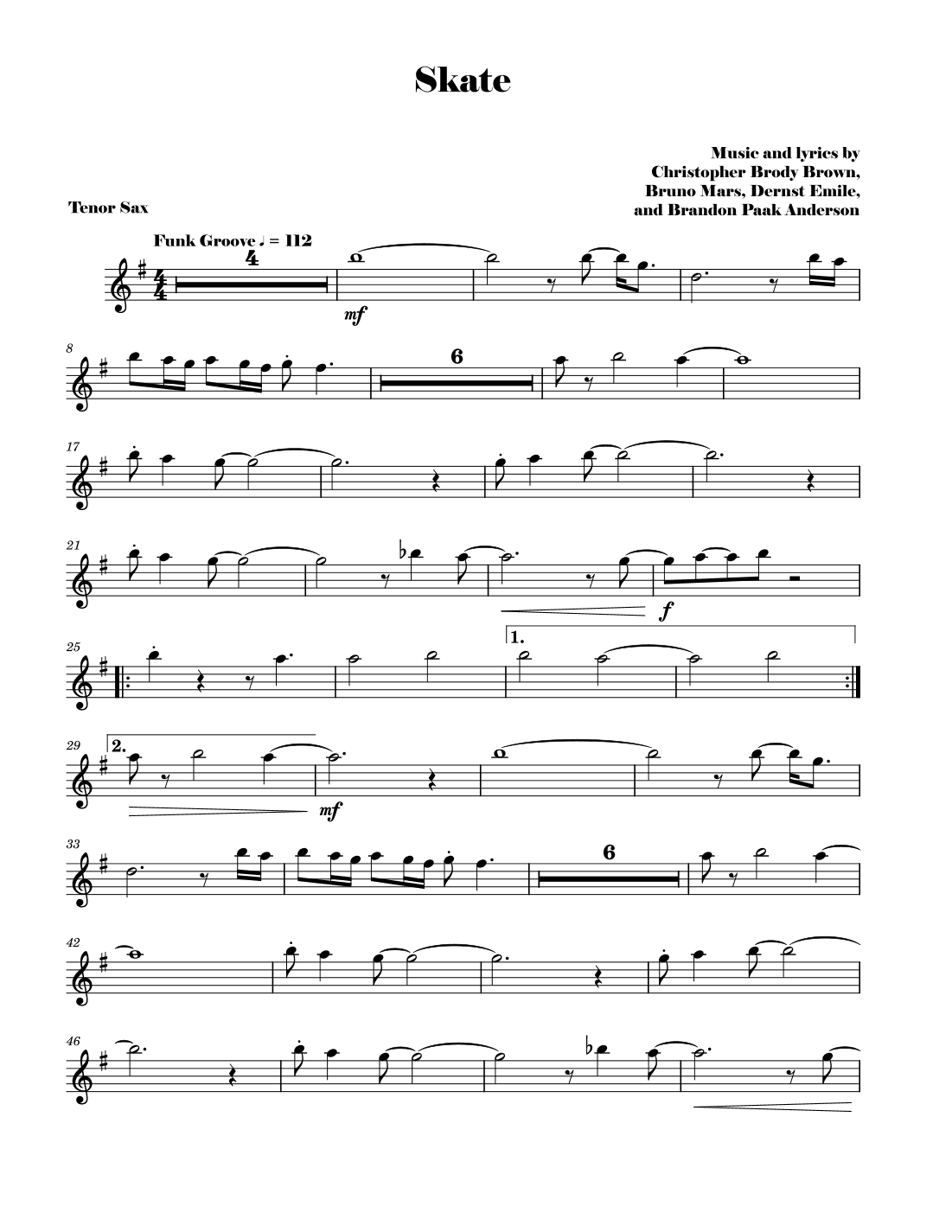 Skate (arr. David Lartey)