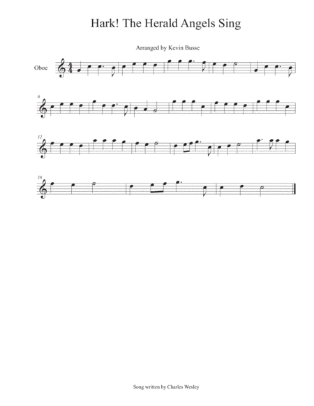 Hark! The Herald Angels Sing - Oboe (arr. Kevin Busse)