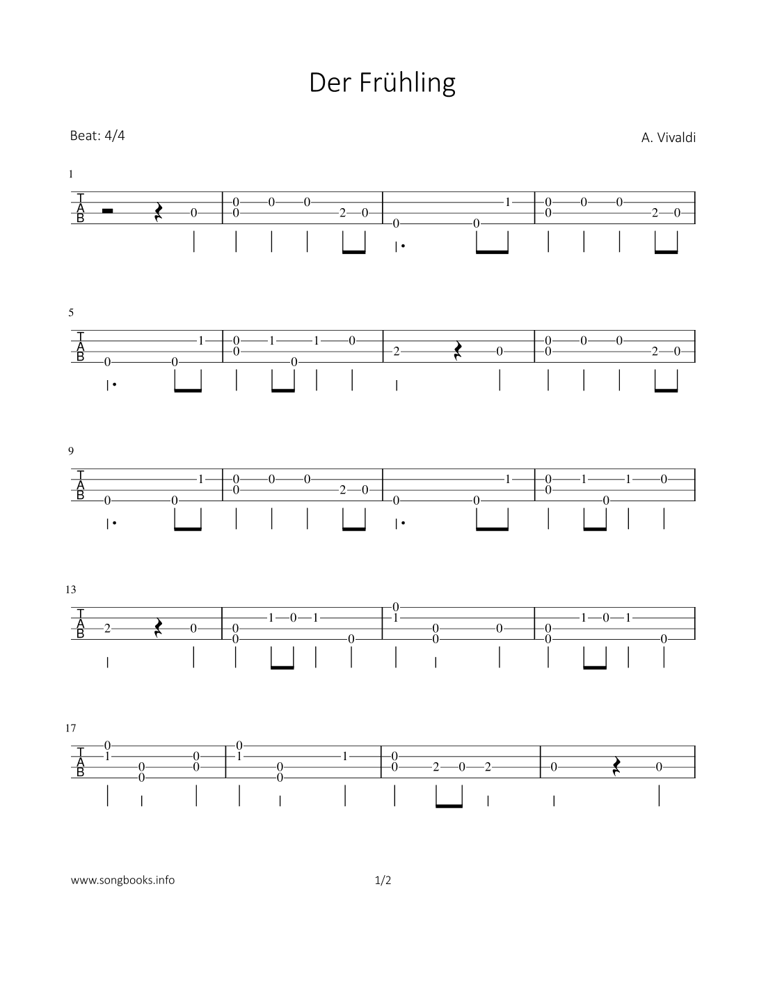 Der Frühling (arr. Bettina Schipp)