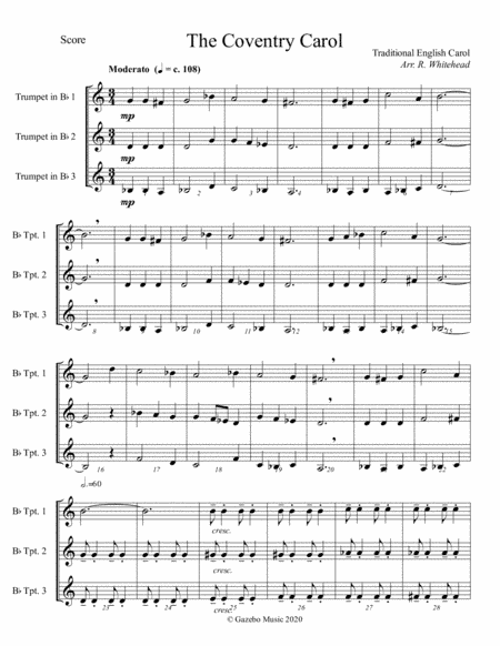The Coventry Carol (arr. Robert Whitehead)