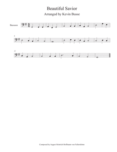Beautiful Savior - Bassoon (arr. Kevin Busse)