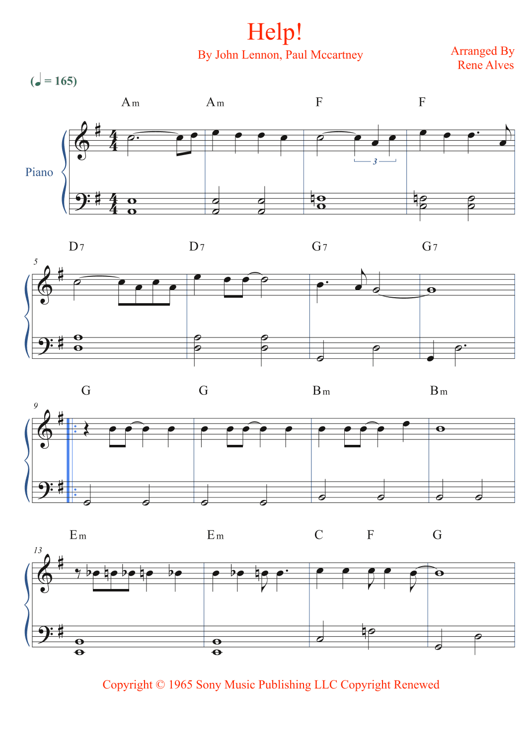 Help! (arr. Rene Alves)
