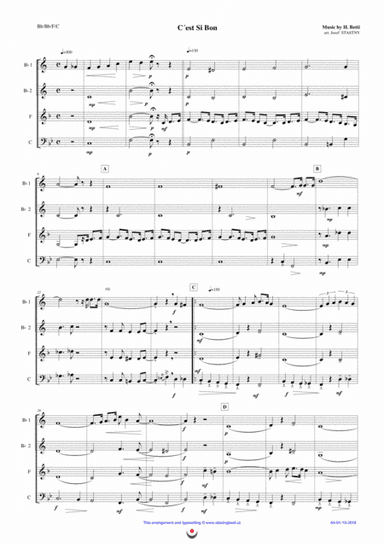 C´est Si Bon (arr. Josef STASTNY)