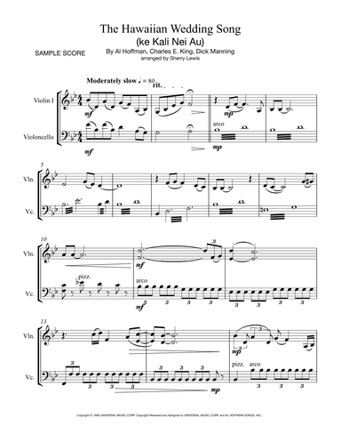 The Hawaiian Wedding Song (ke Kali Nei Au) (arr. Sherry Lewis)