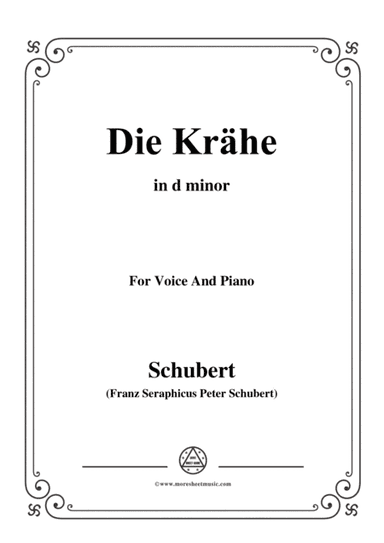 Schubert-Die Krähe,in d minor,Op.89 No.15,for Voice and Piano (arr. MSM)