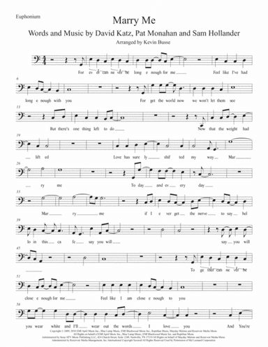 Marry Me (arr. Kevin Busse)