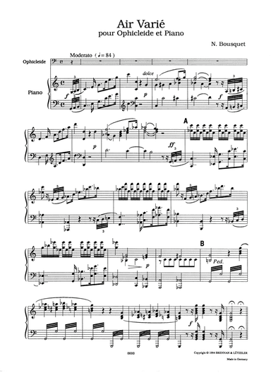Air Varie for Euphonium or Ophicleide (arr. Sean Brennan)