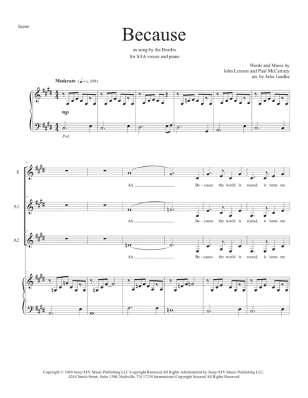Because (arr. Julie Gaulke)