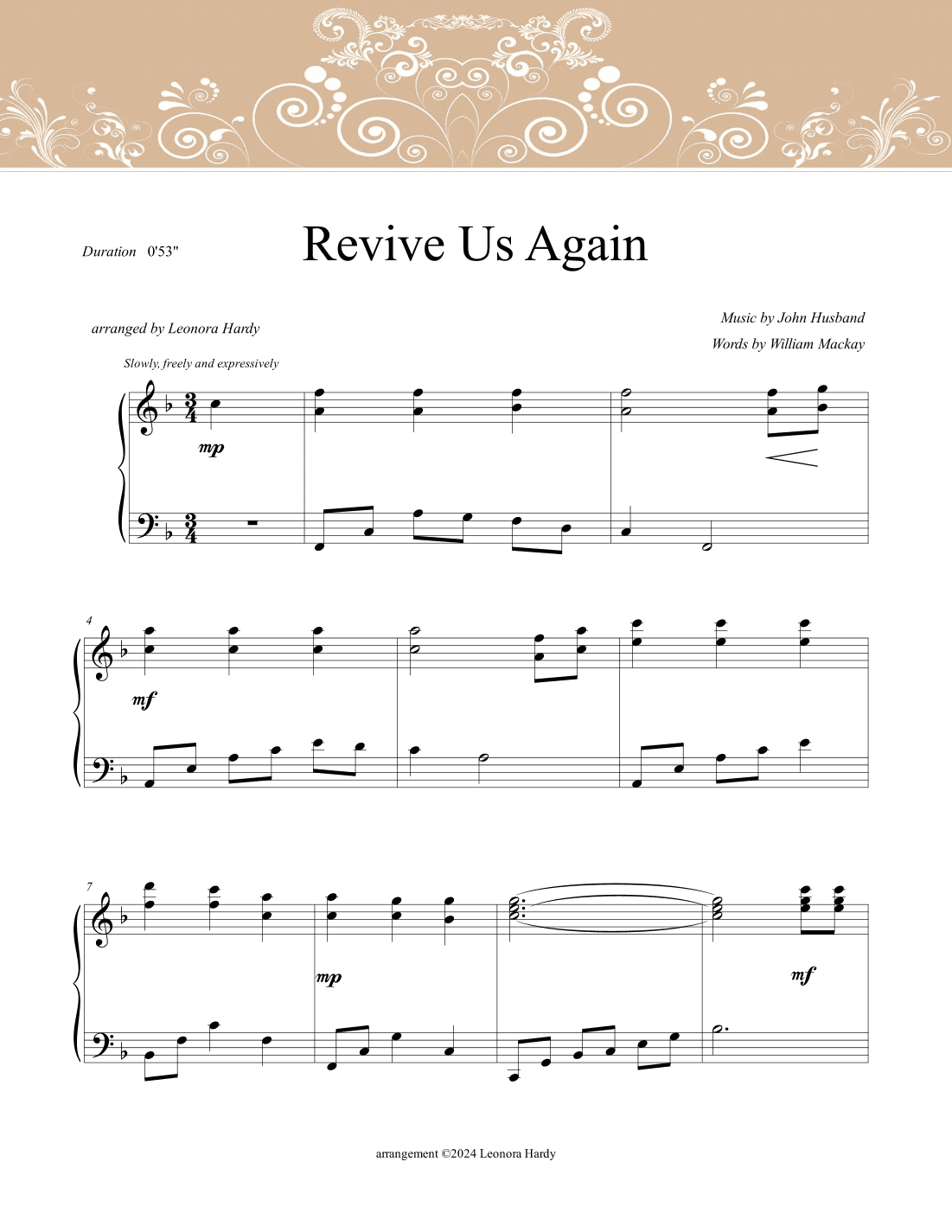 Revive Us Again (with O God, Our Help In Ages Past) (arr. Leonora Hardy)