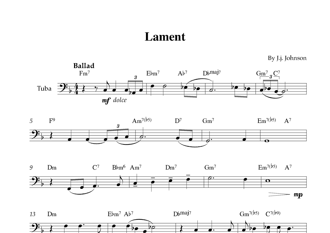 Lament (arr. Karen Gueiros)