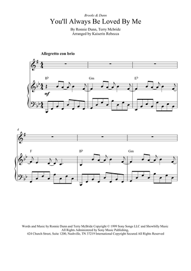 You'll Always Be Loved By Me (arr. Kaiserin Rebecca)