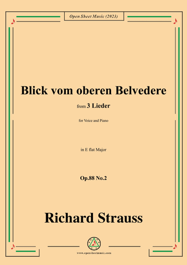 Richard Strauss-Blick vom oberen Belvedere,in E flat Major (arr. OSM Press)
