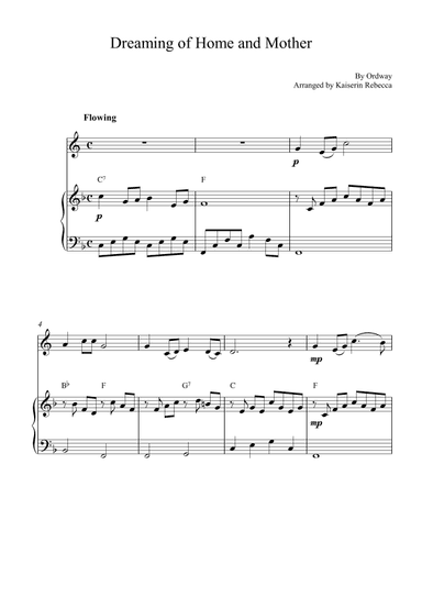 Dreaming of Home and Mother (arr. Kaiserin Rebecca)