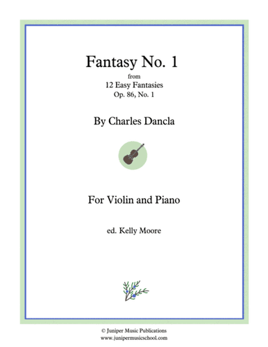 Fantasy No. 1 from 12 Easy Fantasies for Violin and Piano (arr. Kelly Moore)