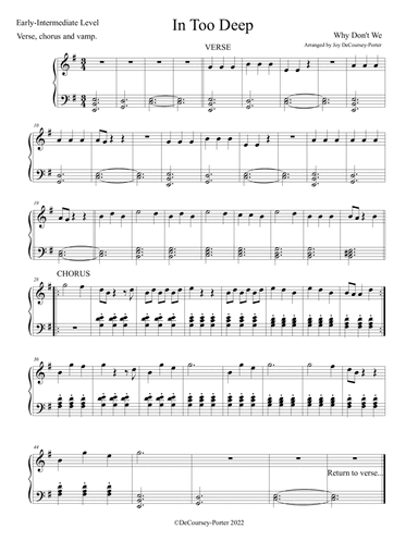 In Too Deep (arr. Joy DeCoursey-Porter)