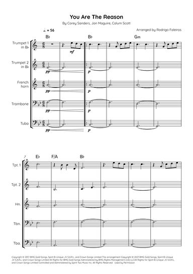 You Are The Reason (arr. Rodrigo Faleiros)