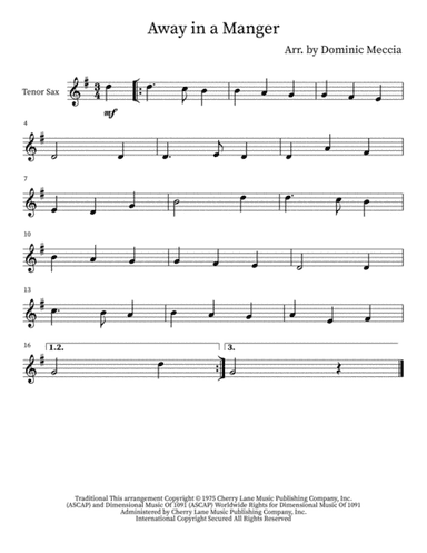 Away In A Manger (arr. Dominic Meccia)