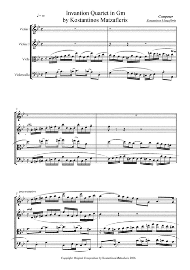 Invention Quartet 4a in Gm