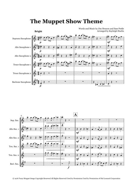 The Muppet Show Theme (arr. Kayleigh Huelin)