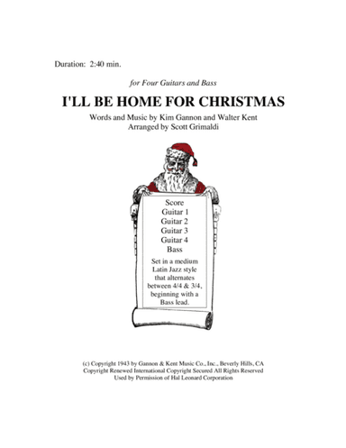I'll Be Home For Christmas (arr. Scott Grimaldi)