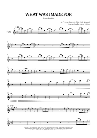 What Was I Made For? (arr. Benzaiten Editions)