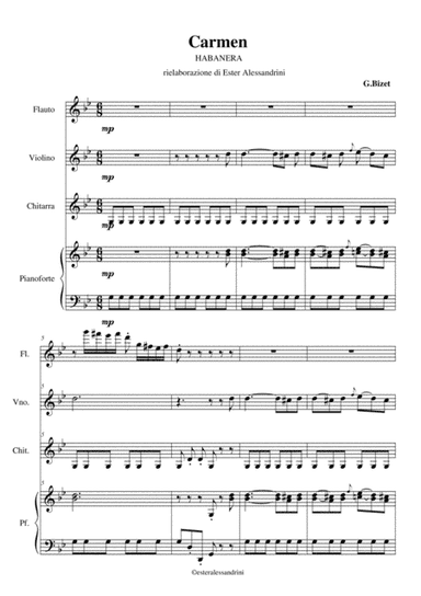 Carmen- Habanera (quartet) (arr. Ester Alessandrini)