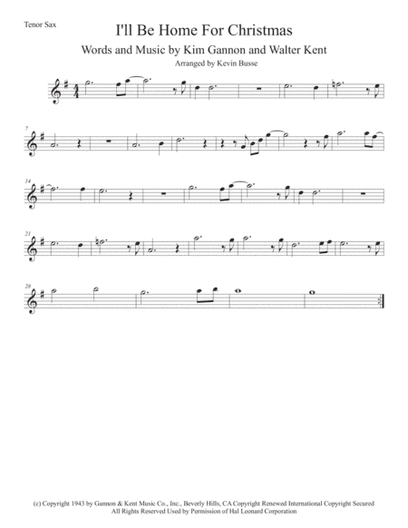 I'll Be Home For Christmas (arr. Kevin Busse)