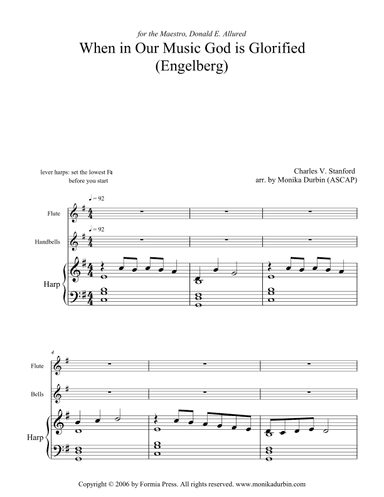 When In Our Music God Is Glorified - Handbell Solo, Flute, and Harp (arr. Monika Durbin)