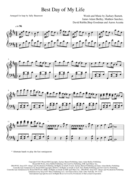 Best Day Of My Life (arr. Sally Beaumont)