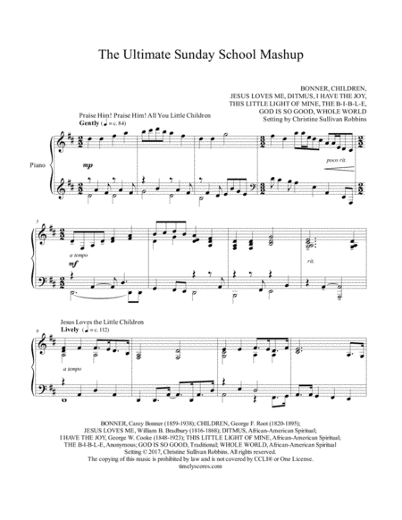 The Ultimate Sunday School Mashup (arr. Christine Sullivan Robbins)
