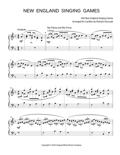 New England Singing Games (medley) (arr. Richard Giszczak)