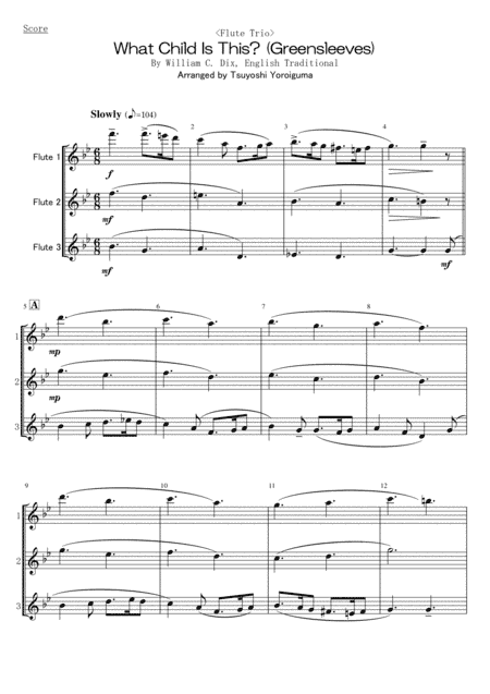 What Child Is This? (Greensleeves) (arr. Tsuyoshi Yoroiguma)