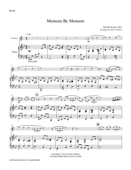 Moment By Moment (arr. James Gilbert)