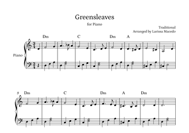 Greensleeves (arr. Larissa Macedo)