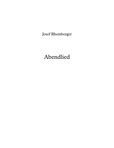 Abendlied for Brass Ensemble (arr. Jason A. Taurins)