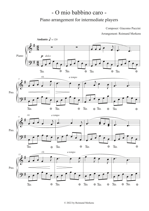 O mio babbino caro (arr. Reimund Merkens)
