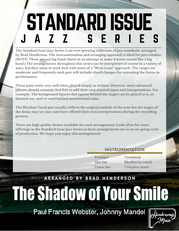The Shadow Of Your Smile (arr. Brad Henderson)