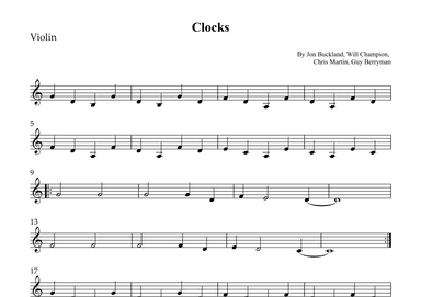 Clocks (arr. Wesley S. SIlva)