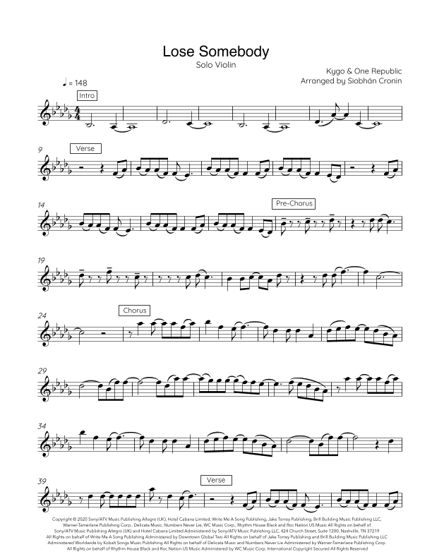 Lose Somebody (arr. Siobhán Cronin)