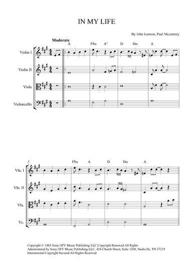 In My Life (arr. Alex Nunes Rodrigues)