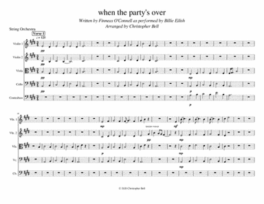 When The Party's Over (arr. Christopher Bell)
