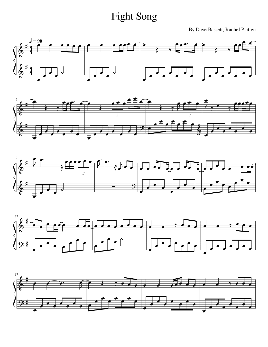 Fight Song (arr. poon)