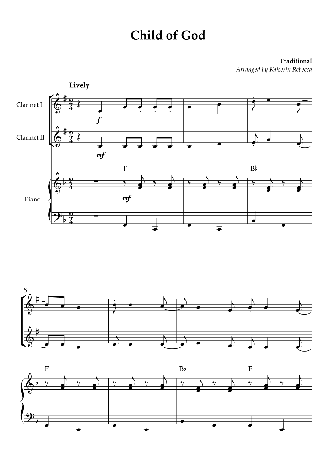 Child of God (arr. Kaiserin Rebecca)