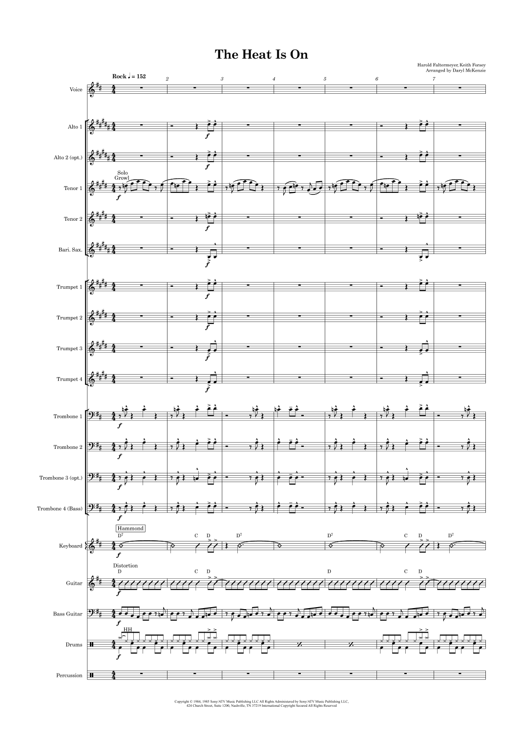 The Heat Is On (arr. Daryl McKenzie)