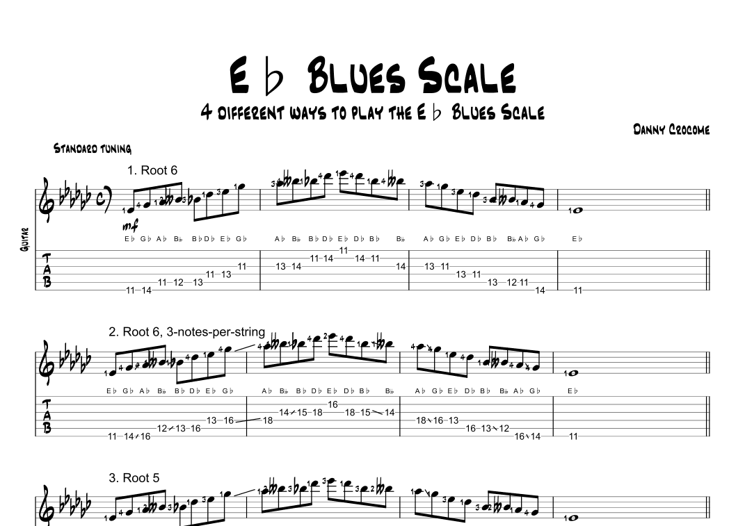 Eb Blues Scale (4 Ways to Play)