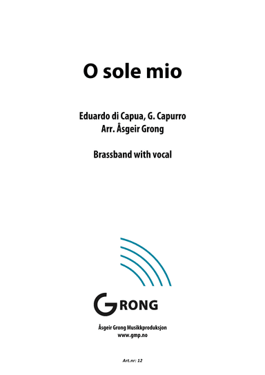 O sole mio (arr. Åsgeir Grong)