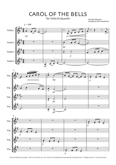 Carol Of The Bells (arr. Ellen Macpherson)
