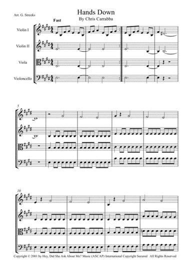 Hands Down (arr. G Streeks)